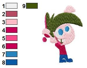 Timmy Turner So Happy Embroidery Design